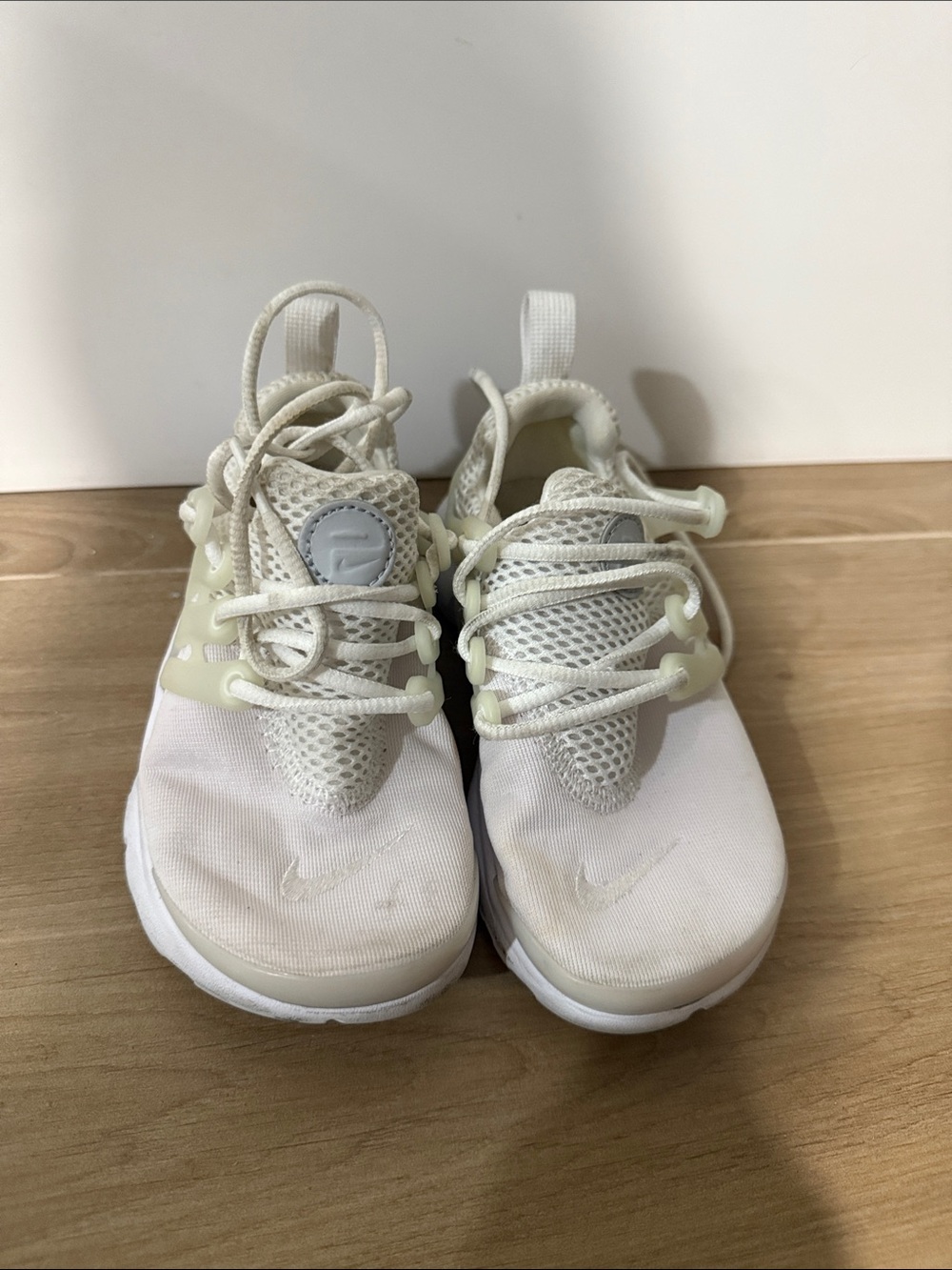 Nike Kids Cream and White Lightweight Athletic Sneakers